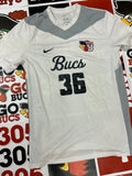 White jersey gray neck #36